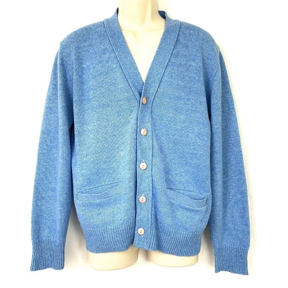Vintage Other - Vintage Woolrich Cardigan Sweater M Mens Blue